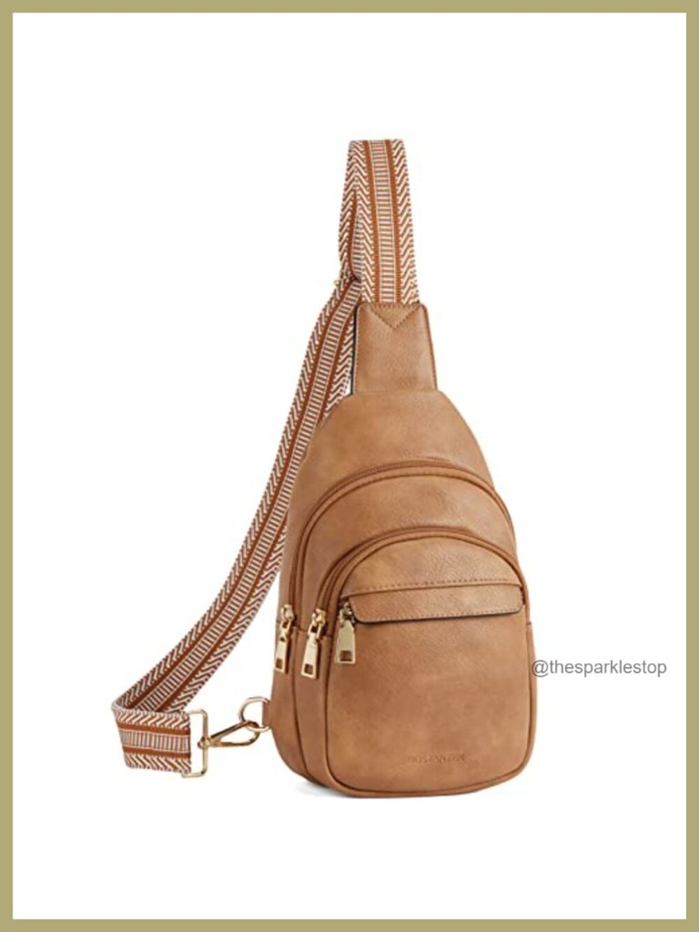 Women's PU Leather Sling Bag Crossbody Fanny Pack Travel Chest Bag RFID Blocking